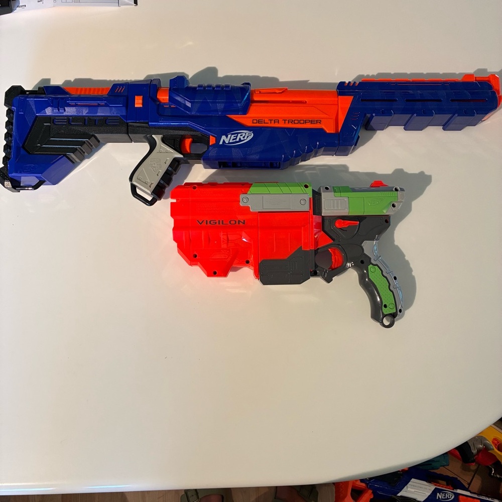 NERF gun toy lot of 2 including DELTA TROOPER & VIGILON